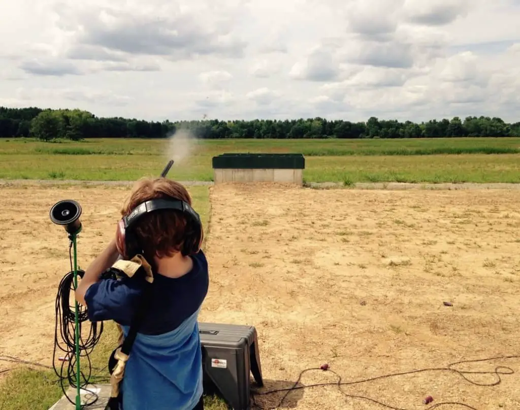 child on outdoor range