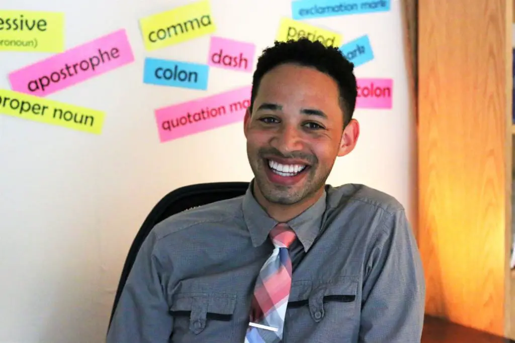 smiling teacher