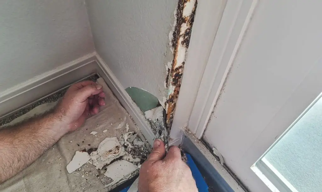 paint being scraped off